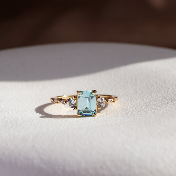 Mira Aquamarine Ring Gold/Silver