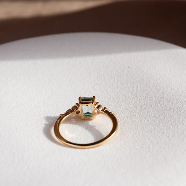 Mira Aquamarine Ring Gold/Silver