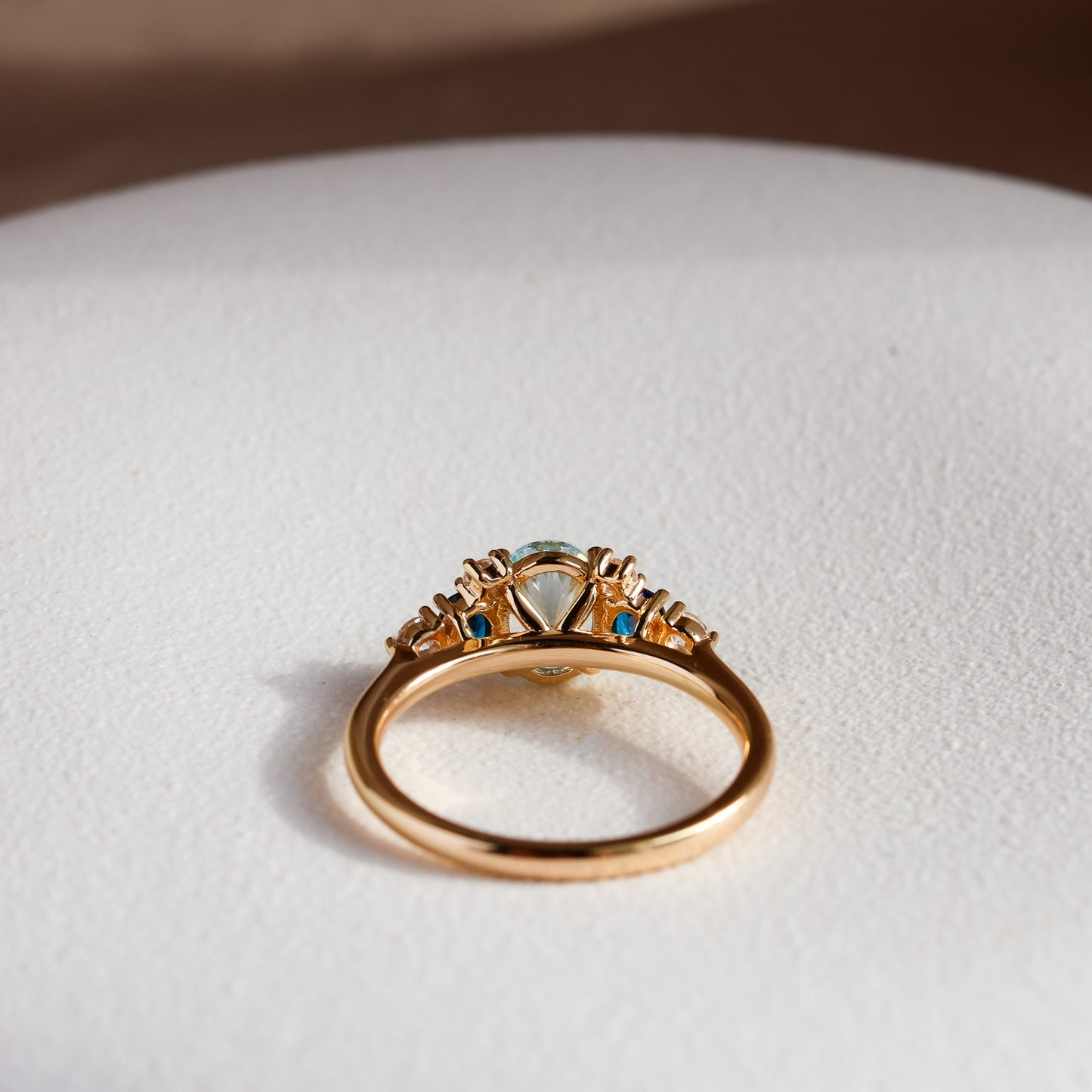 (PRE-ORDER) - Olivia Aquamarine Ring 14K Gold Vermeil