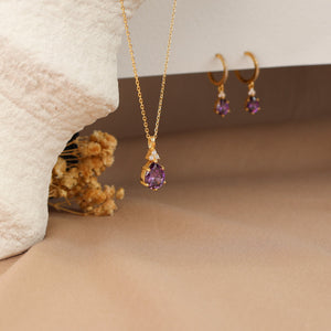 Layla Amethyst CZ Jewellery Set - Rainbow Rocks Jewellery