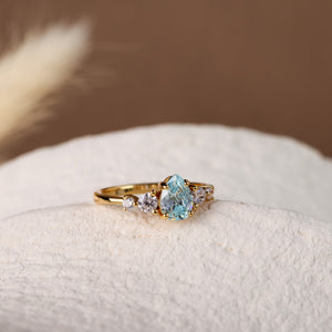 Ariel Aquamarine Ring Gold/Silver - Rainbow Rocks Jewellery