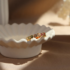 Harper Heart Ring 14K Gold Vermeil / Sterling Silver - Rainbow Rocks Jewellery