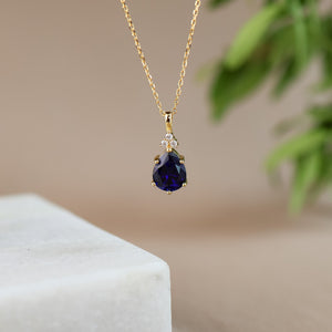 Layla Lab Blue Sapphire Jewellery Set - Rainbow Rocks Jewellery