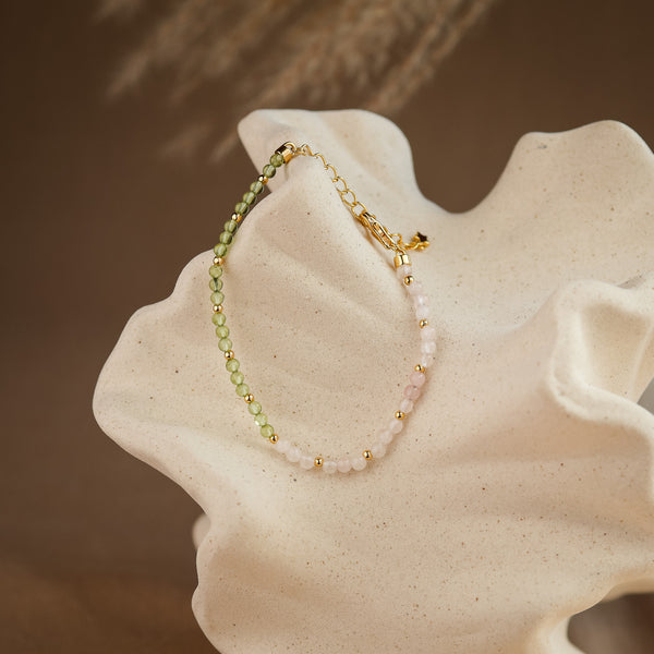 Natural Amethyst and Peridot Bracelet - Rainbow Rocks Jewellery