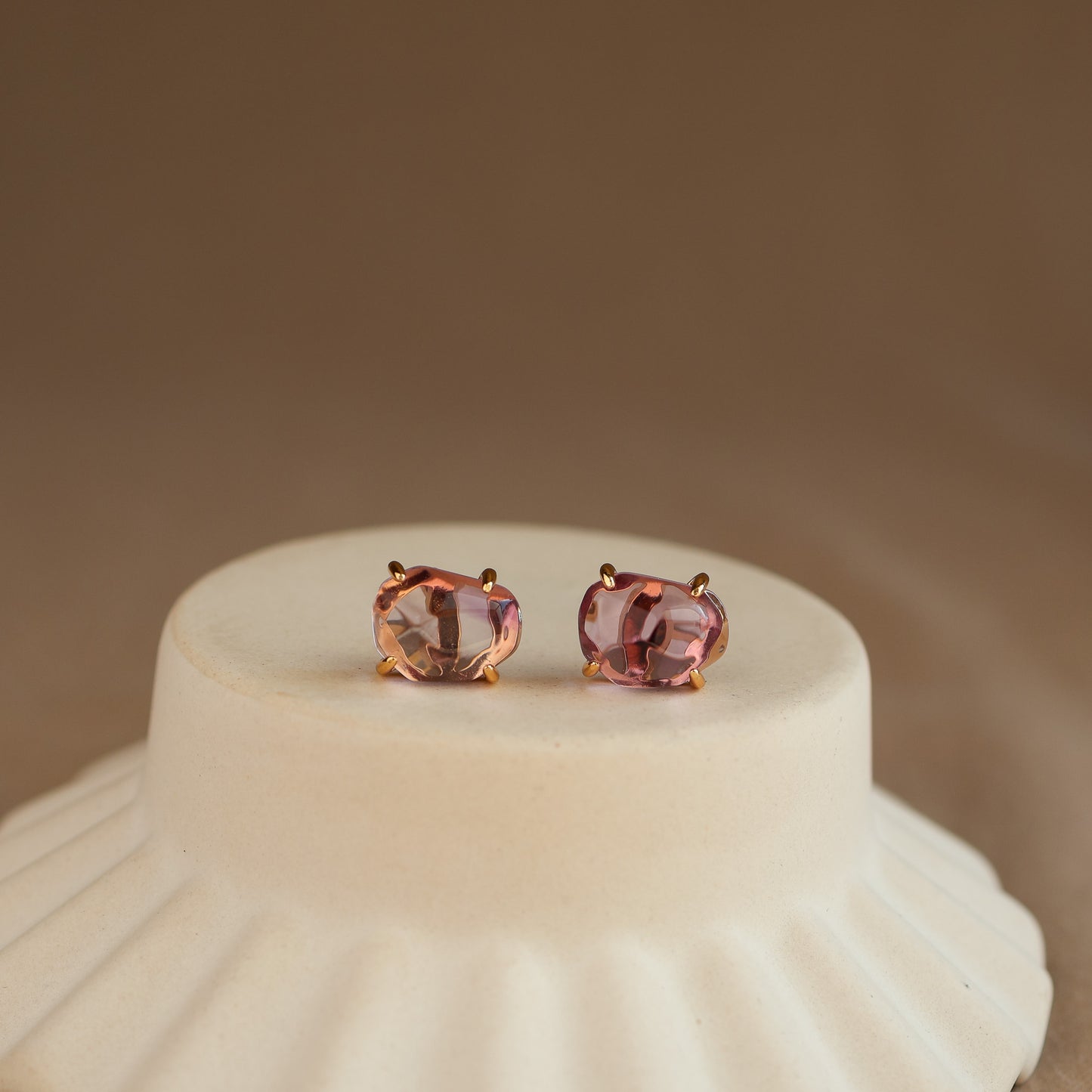 Aria Natural Pink Amethyst Necklace 14K Gold Vermeil