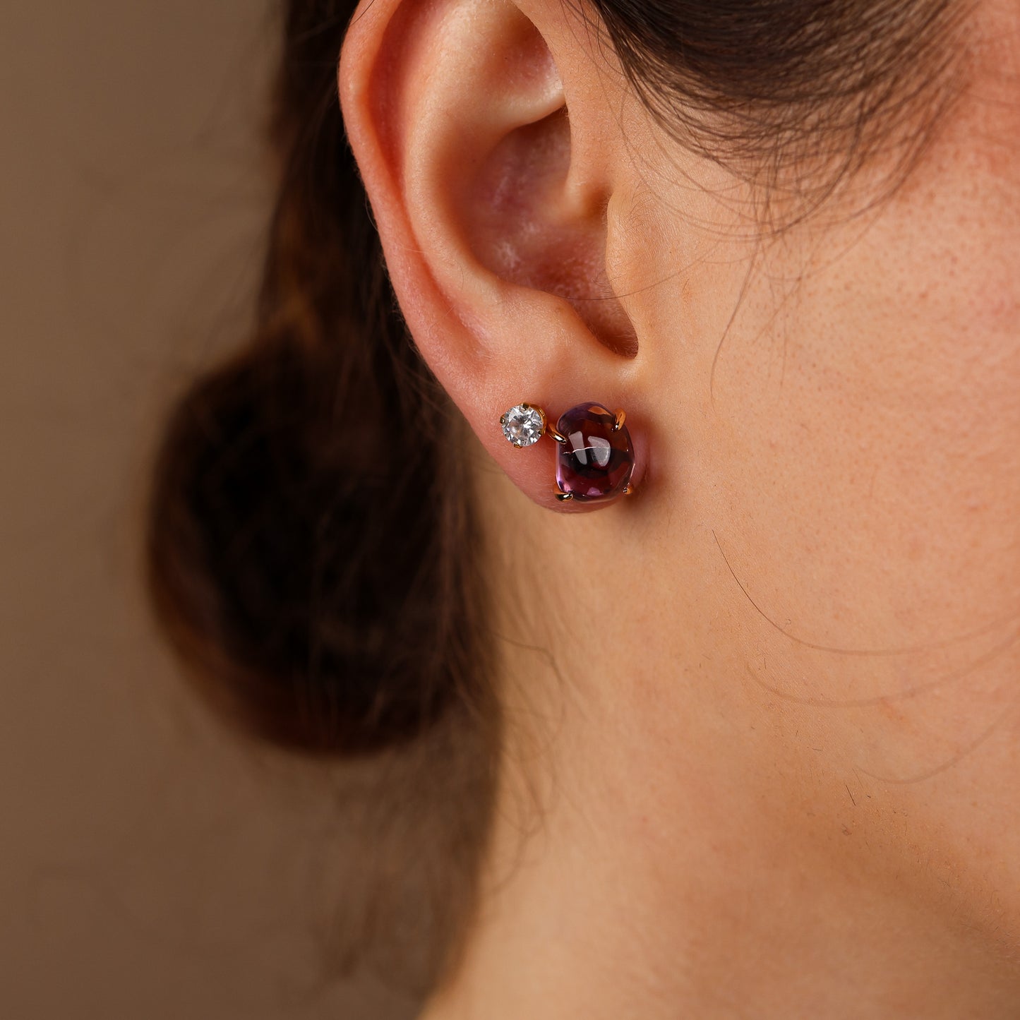 Aria Natural Pink Amethyst Necklace 14K Gold Vermeil