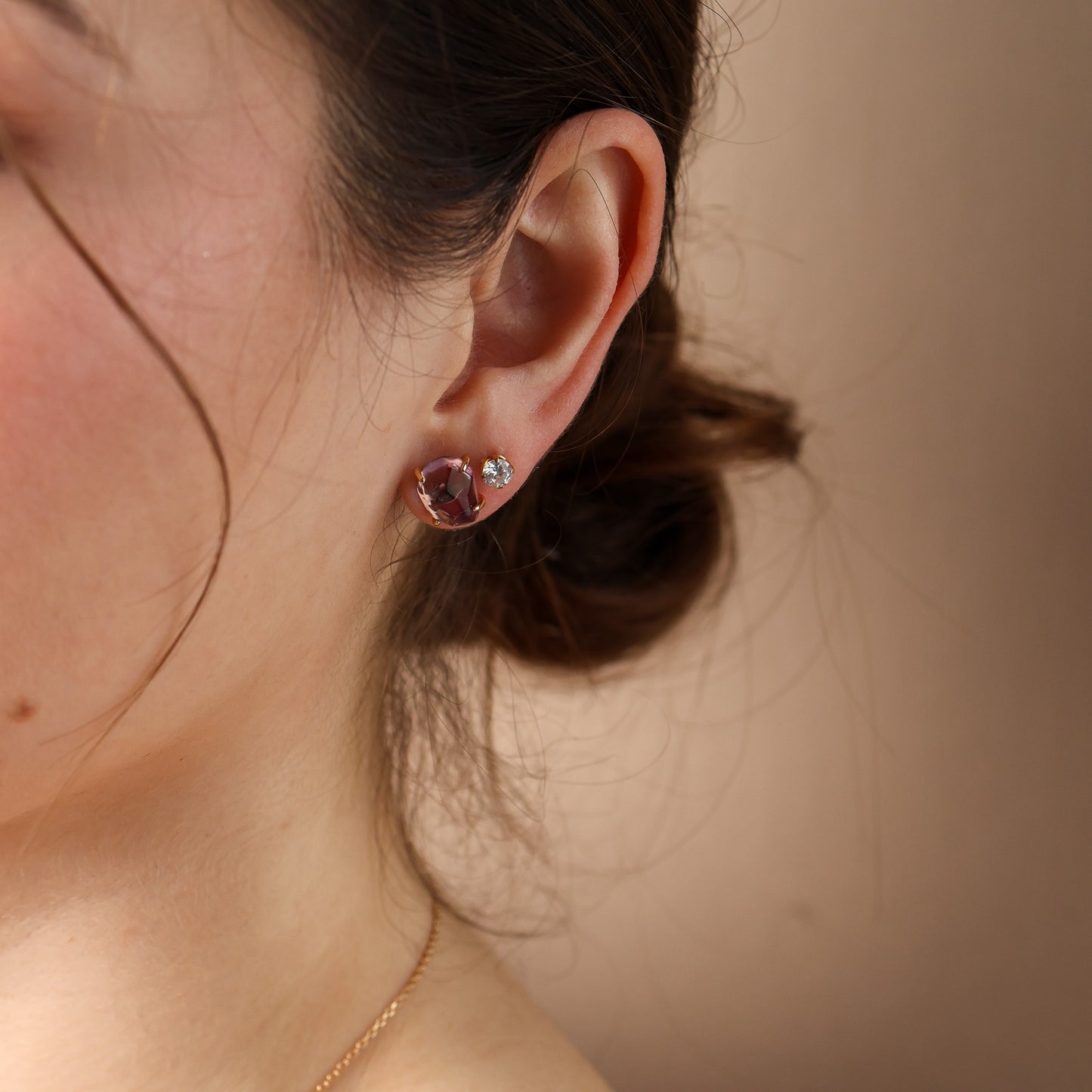 Aria Natural Pink Amethyst Necklace 14K Gold Vermeil