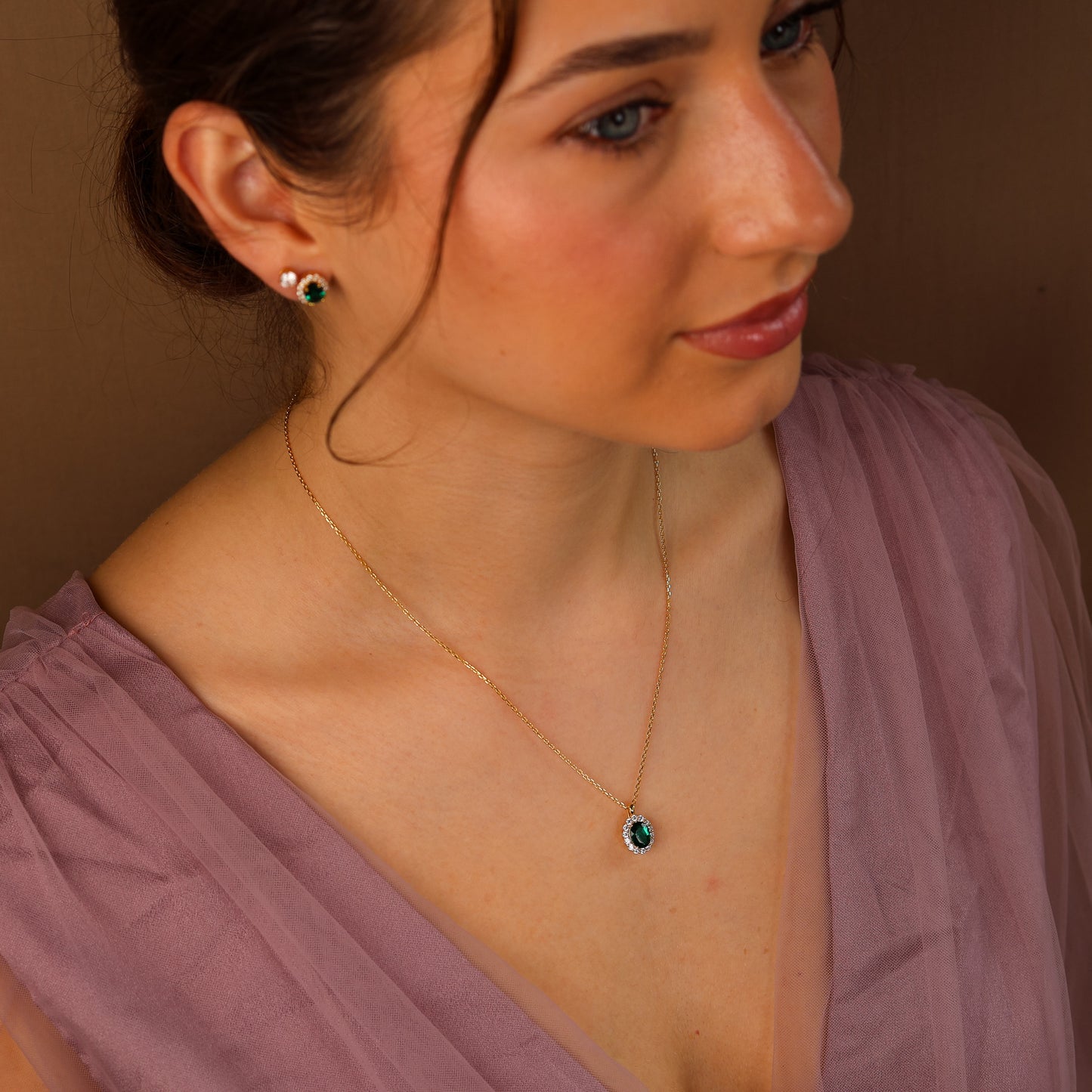 Odessa Genuine Ruby Necklace 14K Gold Vermeil