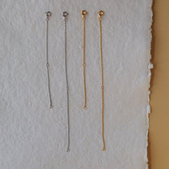 Silver tone necklace extender chain, 10cm / 4 inch