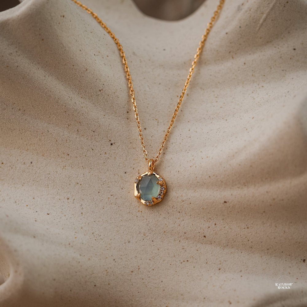 Marina Natural Aquamarine Necklace - Rainbow Rocks Jewellery