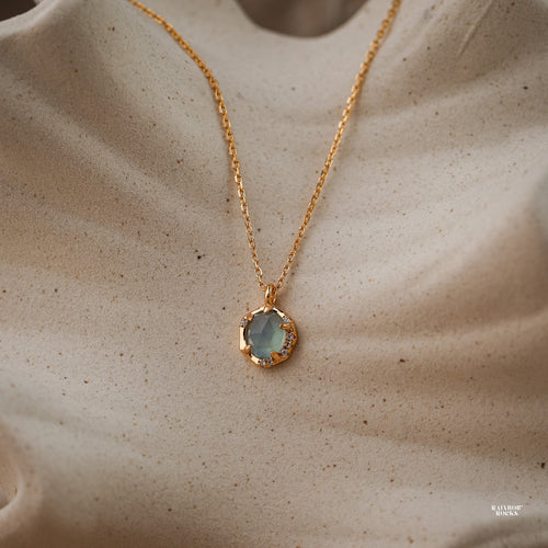 Marina Natural Aquamarine Necklace - Rainbow Rocks Jewellery