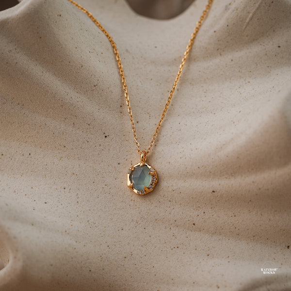 Marina Natural Aquamarine Necklace - Rainbow Rocks Jewellery