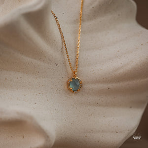 Marina Natural Aquamarine Necklace - Rainbow Rocks Jewellery