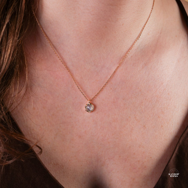 Marina Natural Aquamarine Necklace - Rainbow Rocks Jewellery