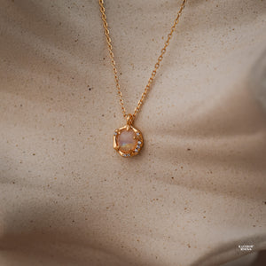 Marina Natural Moonstone Necklace - Rainbow Rocks Jewellery