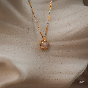 Marina Natural Moonstone Necklace - Rainbow Rocks Jewellery