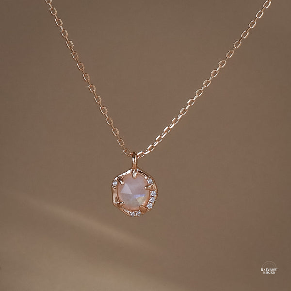 Marina Natural Moonstone Necklace - Rainbow Rocks Jewellery