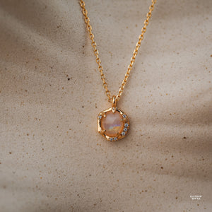 Marina Natural Moonstone Necklace - Rainbow Rocks Jewellery