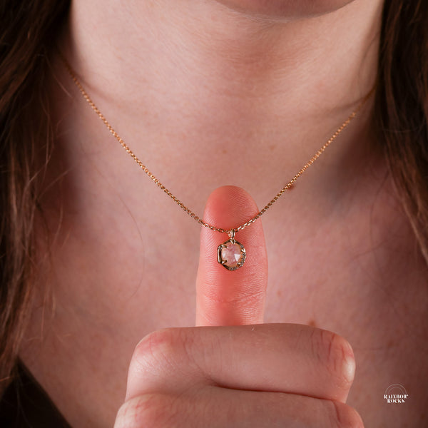 Marina Natural Moonstone Necklace - Rainbow Rocks Jewellery