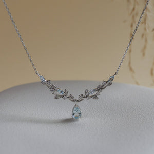 Vine Natural Aquamarine Necklace - Rainbow Rocks Jewellery