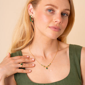 Vine Lab Emerald Necklace - Rainbow Rocks Jewellery