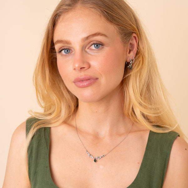 Vine Natural Moss Agate Necklace - Rainbow Rocks Jewellery