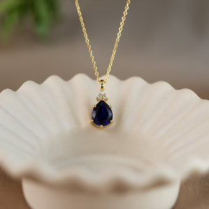 Layla Lab Blue Sapphire Jewellery Set - Rainbow Rocks Jewellery