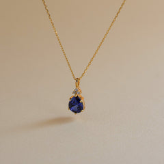 Layla Lab Blue Sapphire Jewellery Set - Rainbow Rocks Jewellery