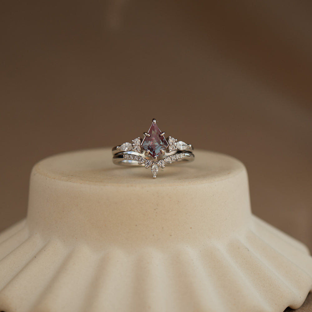 Aurelia Alexandrite Ring Set Sterling Silver - Rainbow Rocks Jewellery