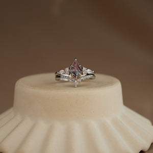 Aurelia Alexandrite Ring Set Sterling Silver - Rainbow Rocks Jewellery