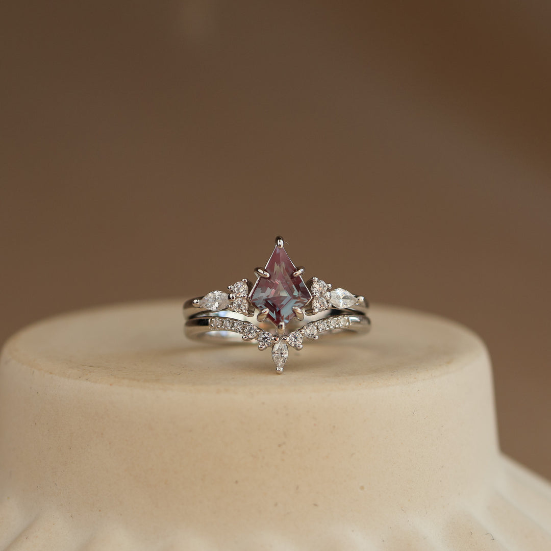 Aurelia Alexandrite Ring Set Sterling Silver - Rainbow Rocks Jewellery
