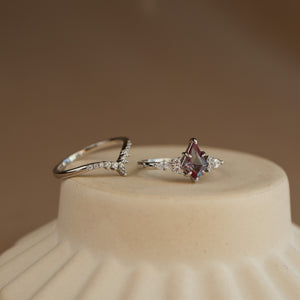 Aurelia Alexandrite Ring Set Sterling Silver - Rainbow Rocks Jewellery
