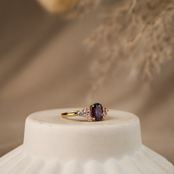 Olivia Amethyst CZ Ring - Rainbow Rocks Jewellery