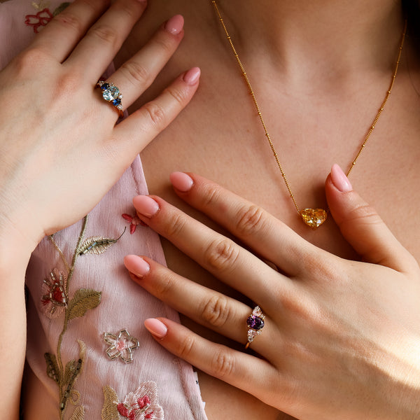 Olivia Amethyst CZ Ring - Rainbow Rocks Jewellery
