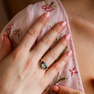 Olivia Aquamarine CZ Ring - Rainbow Rocks Jewellery