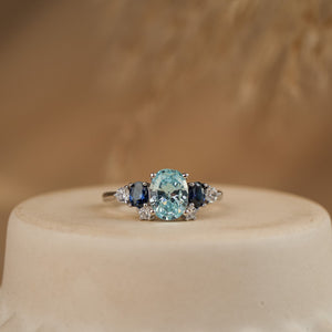 Olivia Aquamarine CZ Ring - Rainbow Rocks Jewellery