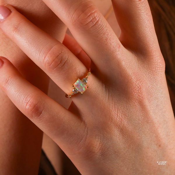 Mira Opal Ring - Rainbow Rocks Jewellery