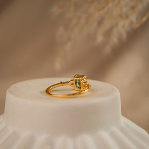 Mira Natural Moss Agate Ring - Rainbow Rocks Jewellery
