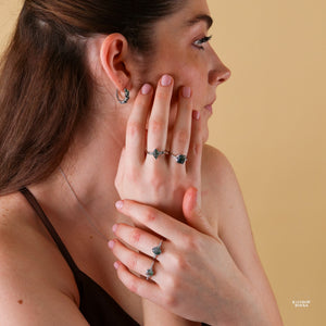 Mira Natural Moss Agate Ring - Rainbow Rocks Jewellery