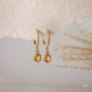 Layla Natural Citrine Jewellery Set - Rainbow Rocks Jewellery