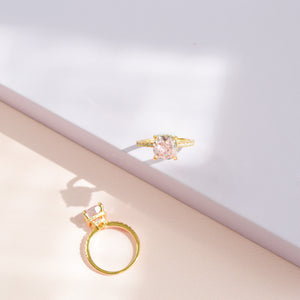 ROSIE Pink Diamond Gold Vermeil Ring - Rainbow Rocks Jewellery