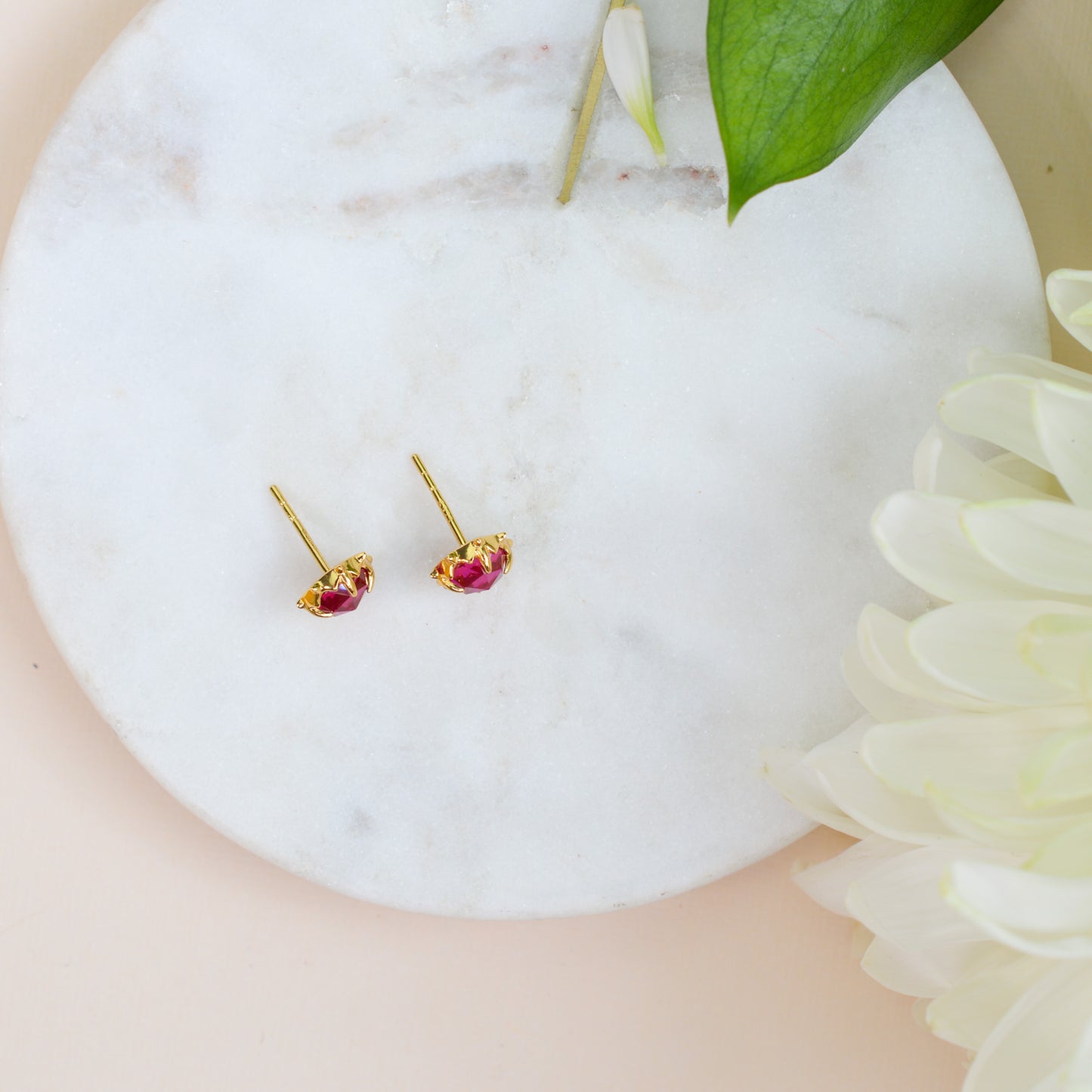 Ruby Sun Stud Earrings