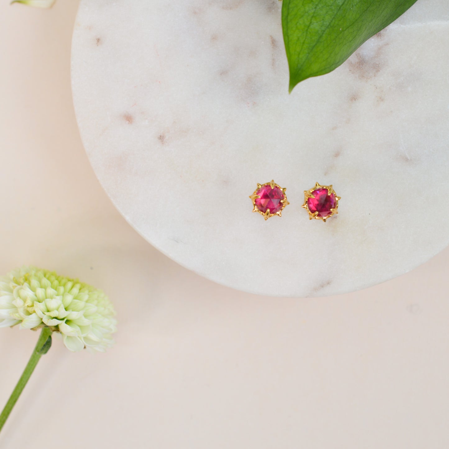 Ruby Sun Stud Earrings