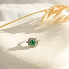 Esme Genuine Emerald Ring (Gold/Silver) - Rainbow Rocks Jewellery