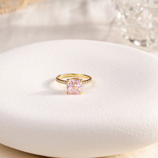ROSIE Pink Diamond Gold Vermeil Ring - Rainbow Rocks Jewellery