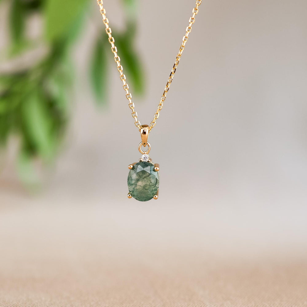 Arden Moss Agate necklace - Rainbow Rocks Jewellery