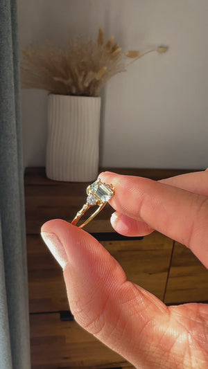 Mira Natural Aquamarine Ring