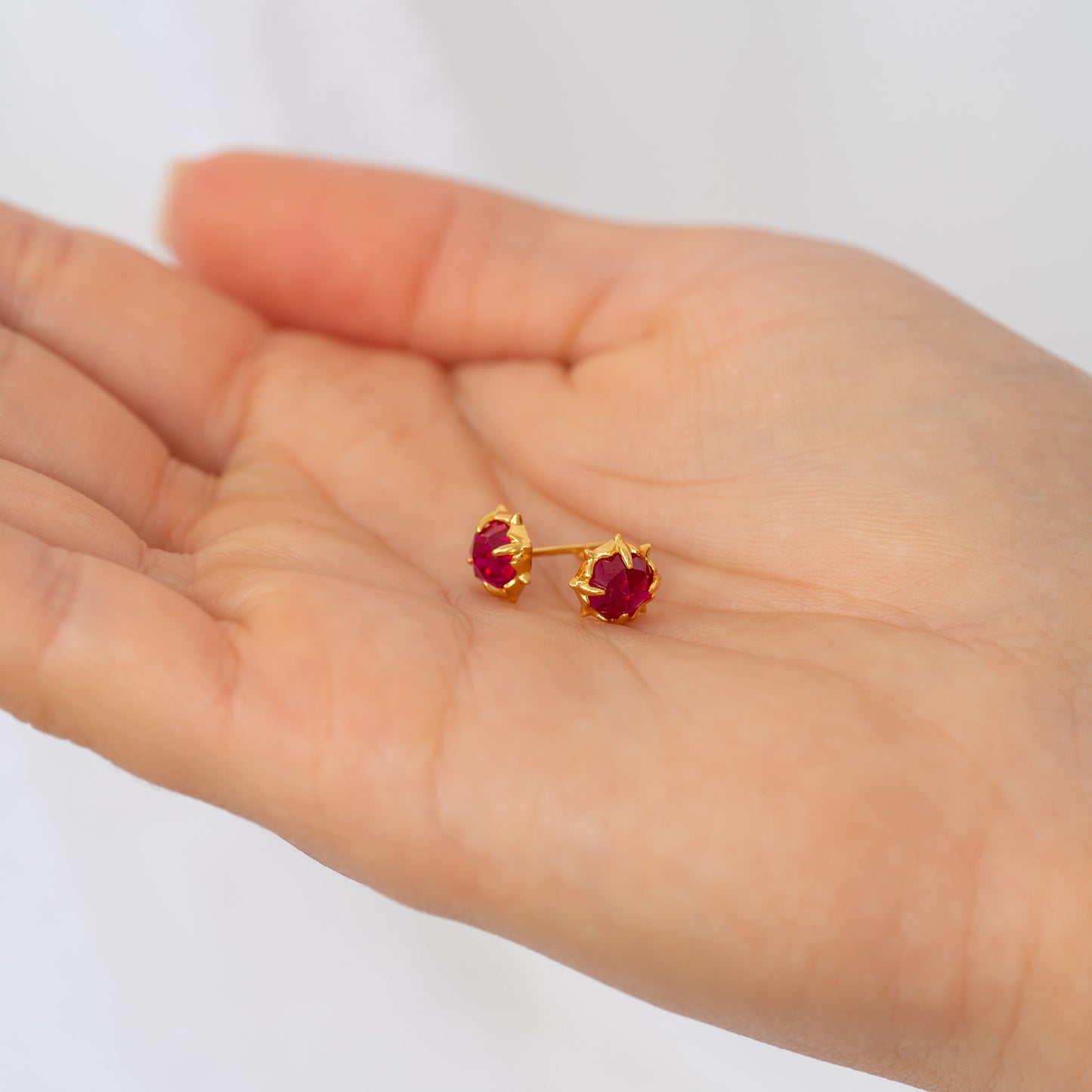 Ruby Sun Stud Earrings