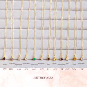 Starlight Natural 12 Birthstone Necklaces - Rainbow Rocks Jewellery