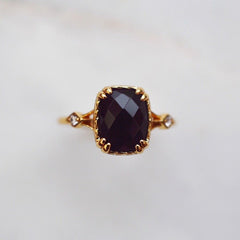 CLEOPATRA Black Onyx Deco Ring - Rainbow Rocks Jewellery